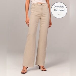 Abercrombie & Fitch High Rise Women Jeans - Beige